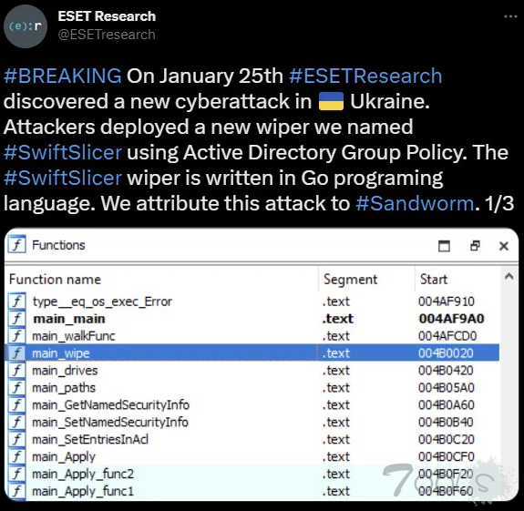 黑客使用新的SwiftSlicer擦除器来破坏Windows域